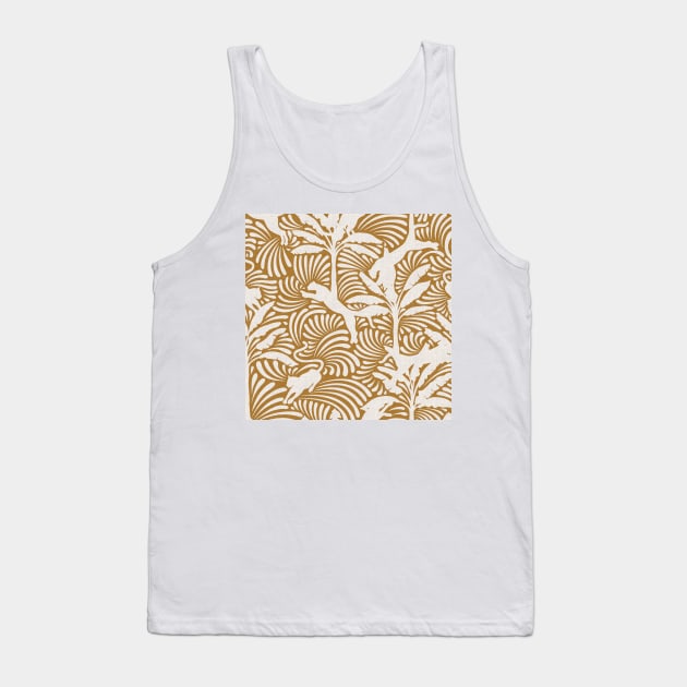 Big Cats and Palm Trees / Jungle Decor in Golden Sand Tank Top by matise